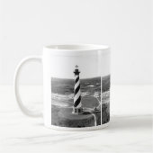Mug Photo noire et blanche de phare du Cap Hatteras (Gauche)