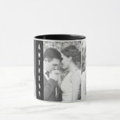 Mug Photo noire et blanche faite sur commande et nom (Centre)