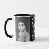 Mug Photo noire et blanche faite sur commande et nom (Gauche)