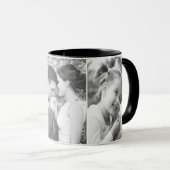Mug Photo noire et blanche faite sur commande et nom (Devant droit)