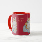 Mug photo originale du beau chien akita (Devant gauche)