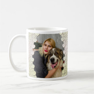 Mug Photo Pailleté Personnalisé avec Cœur Décoratif
