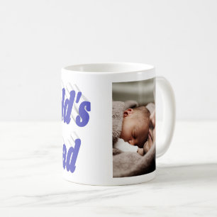 Mug Photo papa bleu texte