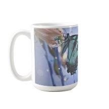 Photo papillon magique turquoise