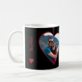 Mug Photo paraphes forme coeur Valentine (Gauche)