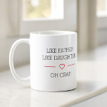 Mug Photo Père Comme Fille<br><div class="desc">Célébrez le lien spécial entre le père et l'enfant avec notre café "Comme père comme fille ou fils". Cette tasse personnalisée saisit l'essence du lien unique partagé entre un père et son enfant, ce qui en fait le cadeau idéal pour la Fête des pères, les anniversaires ou toute occasion. Réalisée...</div>