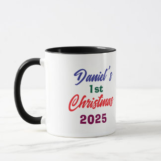 Mug Photo personnalisé Arbre de Noël de Daniel 1ère an