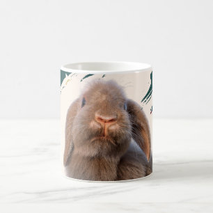 Mug Photo personnalisé de lapin Holland Lop à Noël