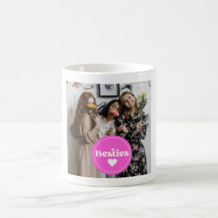 Mug photo personnalisé meilleures amies amies typograp