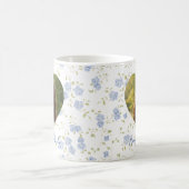 Mug Photo personnalisé – Motif de cœur floral, Pastel (Centre)