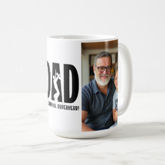 Mug Photo Personnalisé - Papa, Un Véritable Superh