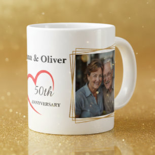 Mug photo personnalisé pour le 50e anniversaire de