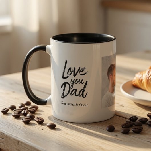 Mug Photo Personnalisé pour Papa | Noms Personnali