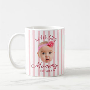 Mug Photo personnalisé sur fond rose pour maman