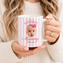 Photo personnalisé sur fond rose pour maman