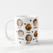 Mug photo personnalisée avec trois visages et des (Gauche)