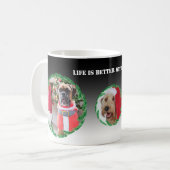 Mug Photo personnalisée Chien de Noël (Devant gauche)