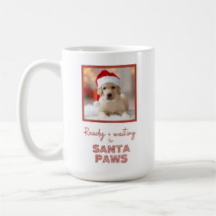 Mug Photo personnalisée - Chien de Noël Père Noël Paws
