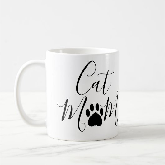 Mug Photo personnalisée de Cat Mom (Gauche)