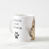 Mug Photo personnalisée de la meilleure maman chatte d (Devant gauche)