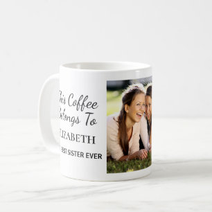 Mug Photo personnalisée de la meilleure soeur jamais v