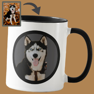 Mug Photo personnalisée de maman de chien noir unique