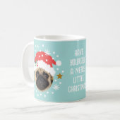 Mug Photo personnalisée de Noël Funny Elf Père Noël Pe (Devant gauche)
