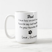 Mug Photo personnalisée Drôle Chien Papa (Gauche)