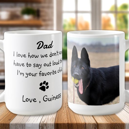 Mug Photo personnalisée Drôle Chien Papa