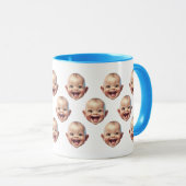 Mug Photo personnalisée du visage de bébé mignon (Devant droit)