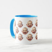 Mug Photo personnalisée du visage de bébé mignon (Devant gauche)