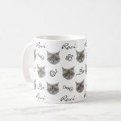Mug Photo personnalisée du visage de chat (Devant gauche)