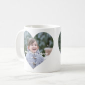 Mug photo personnalisée en forme de coeur (Devant gauche)