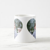 Mug photo personnalisée en forme de coeur (Centre)