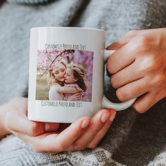 Mug Photo personnalisée et Musique de texte | Cadeaux 