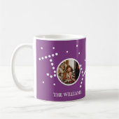 Mug Photo personnalisée Fête de Noël violet (Gauche)