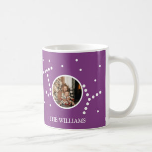 Mug Photo personnalisée Fête de Noël violet