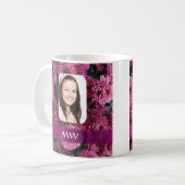 Mug Photo personnalisée florale rose (Devant gauche)