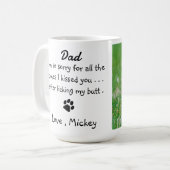 Mug Photo personnalisée Funny Chien Papa (Devant gauche)