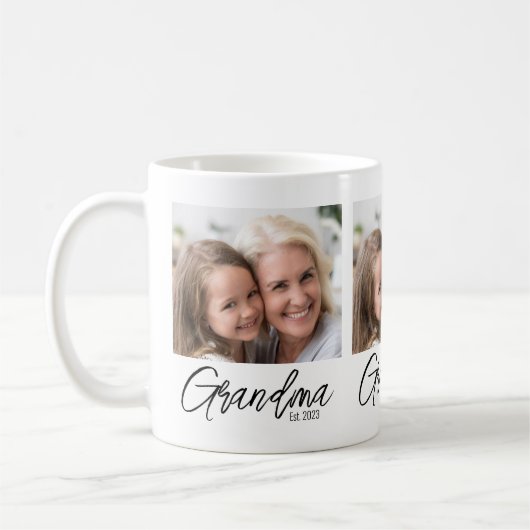 Mug Photo Personnalisée Grand-mère Année de Création (Gauche)