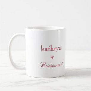 Mug Photo personnalisée Jacquard rouge preppy bridesma