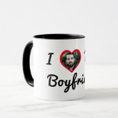 Mug Photo personnalisée J'aime mon copain (Devant gauche)