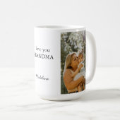 Mug Photo personnalisée "Je t'aime grand-mère" (Devant droit)