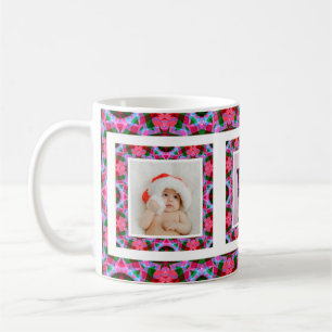 Mug Photo personnalisée Jolly rose Motif de Noël