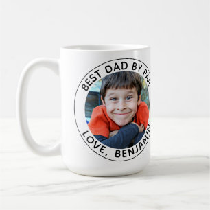 Mug Photo personnalisée Meilleur Papa Par Blanc Noir