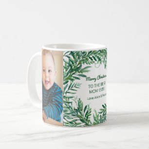 Mug Photo personnalisée Meilleure maman Aquarelle de N