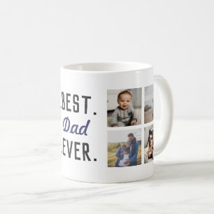 Mug Photo personnalisée moderne bleu meilleur papa jam