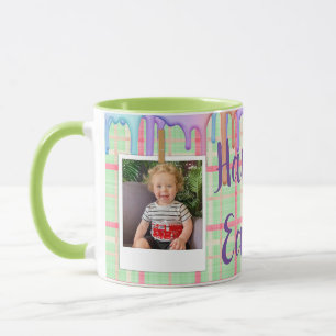 Mug Photo personnalisée Pâques vert Plat