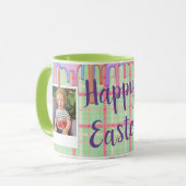 Mug Photo personnalisée Pâques vert Plat (Devant gauche)