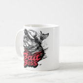 Mug Photo personnalisée Pêche "Bait Boss" (Devant gauche)